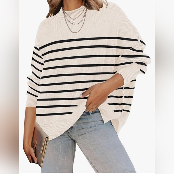 ZESICA Women's Fall Casual Long Sleeve Crew Neck Oversized Sweater Medium - Picture 2 of 13